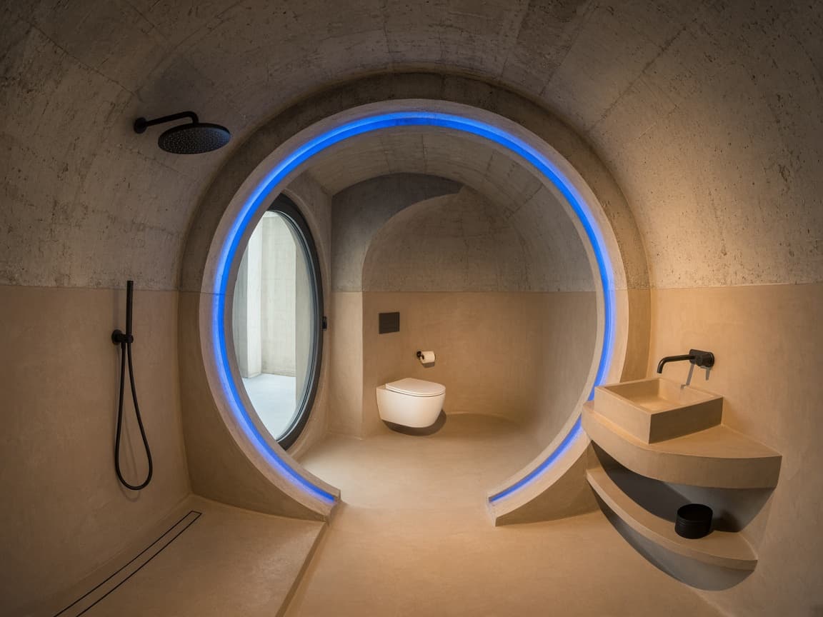 The wet room stays at the rear of the pipe.